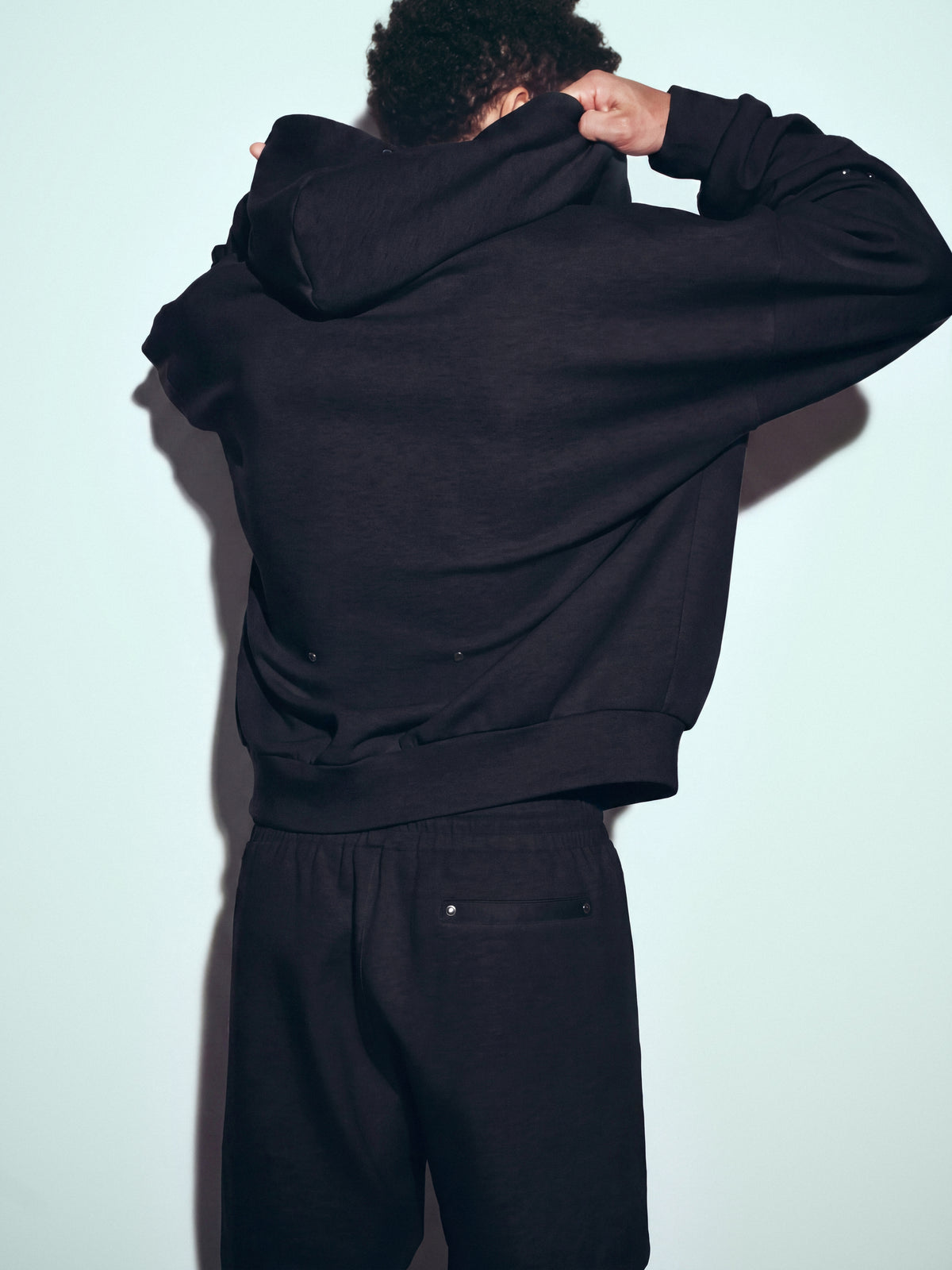 Everyday Wool Knit Oversized Zip Hoodie -Charcoal
