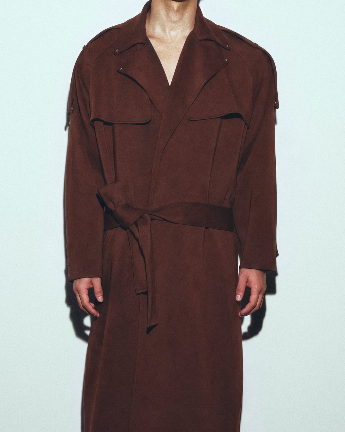Afterhours Mulberry Silk Knit Coat -Tobacco
