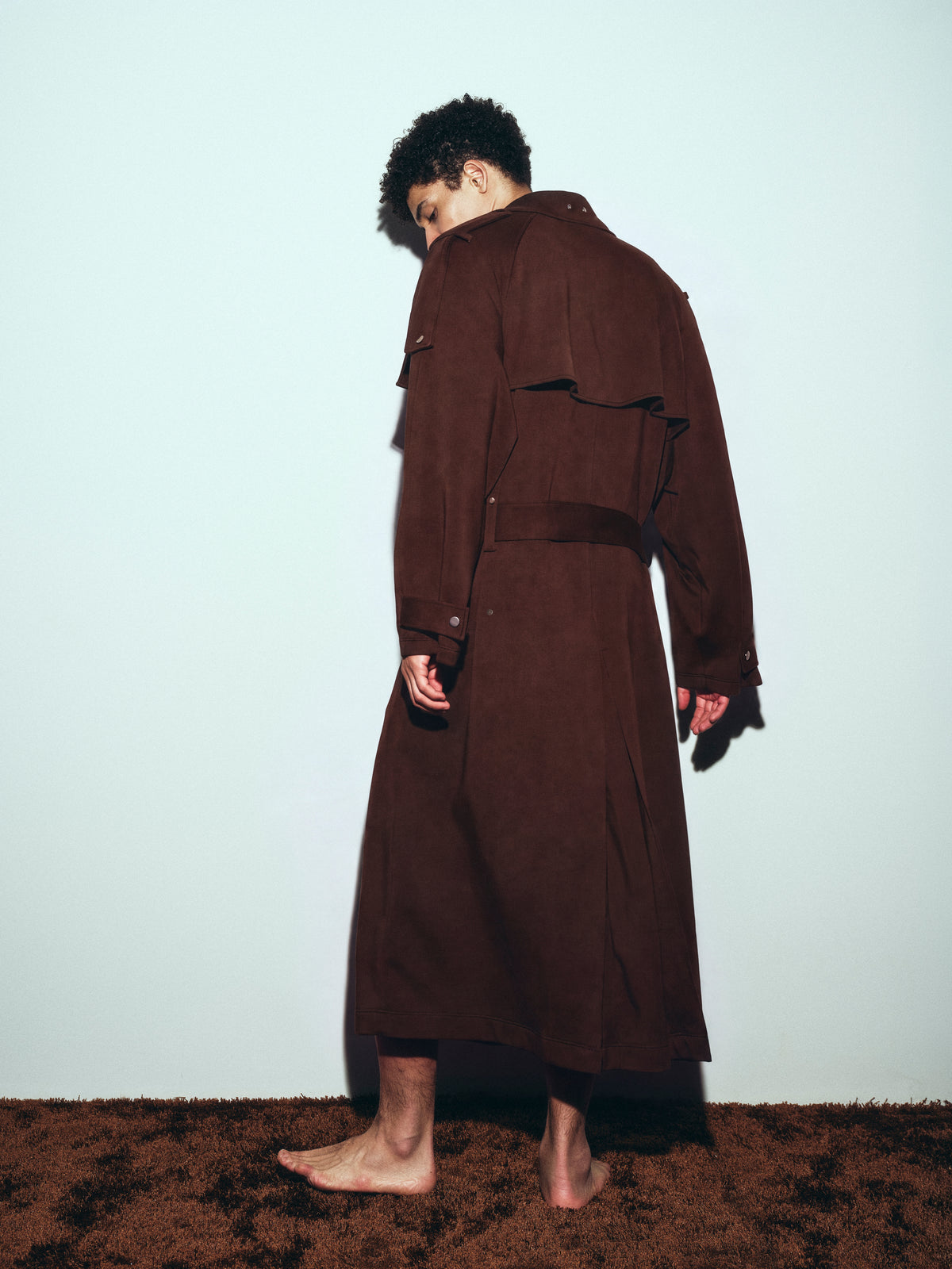 Afterhours Mulberry Silk Knit Coat -Tobacco