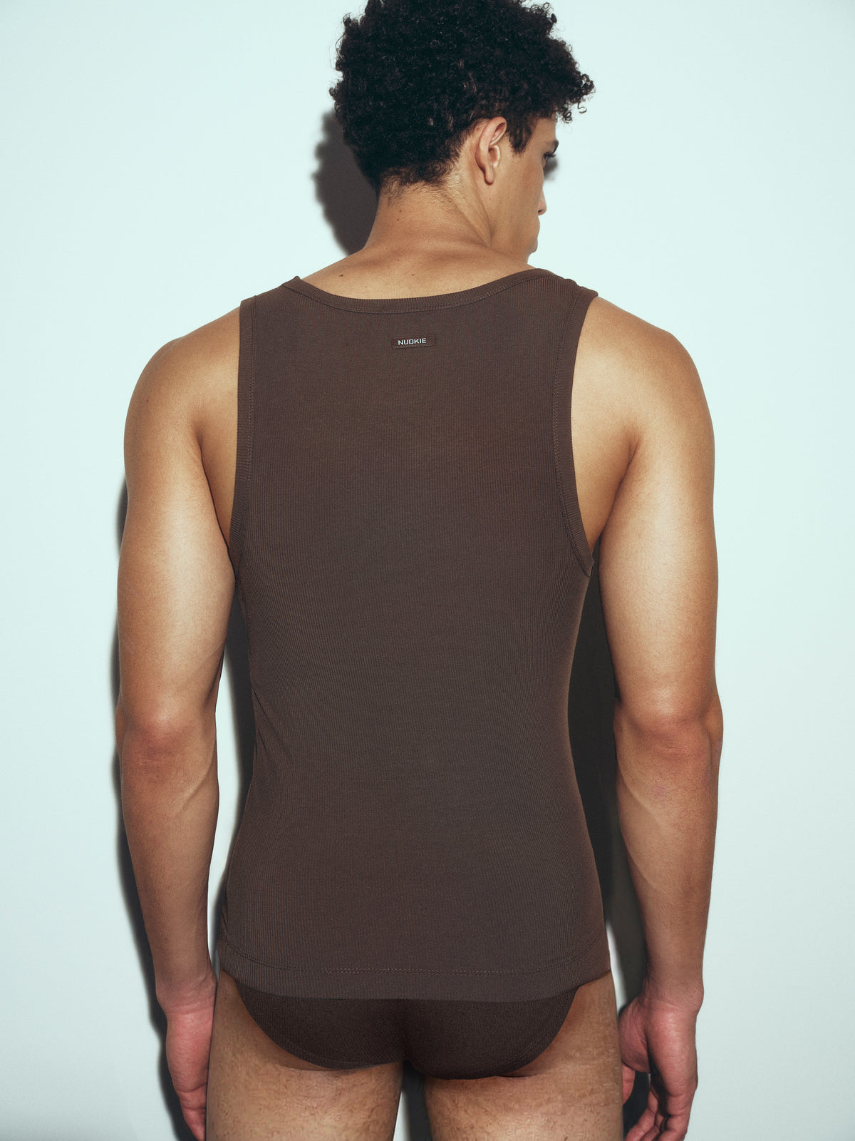 Beneath Modal Ribbed Tank -Tobacco